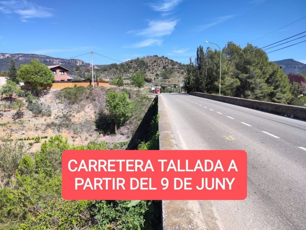 Avís de tancament del pont.